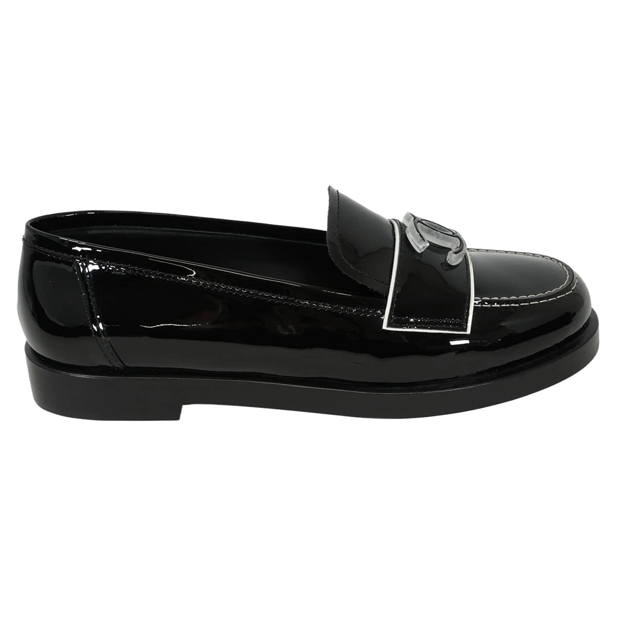 2016 Cruise Collection CHANEL loafers COCO Mark Noir (Black) Patent leather #37C G31420[EXCELLENT][Authentic]