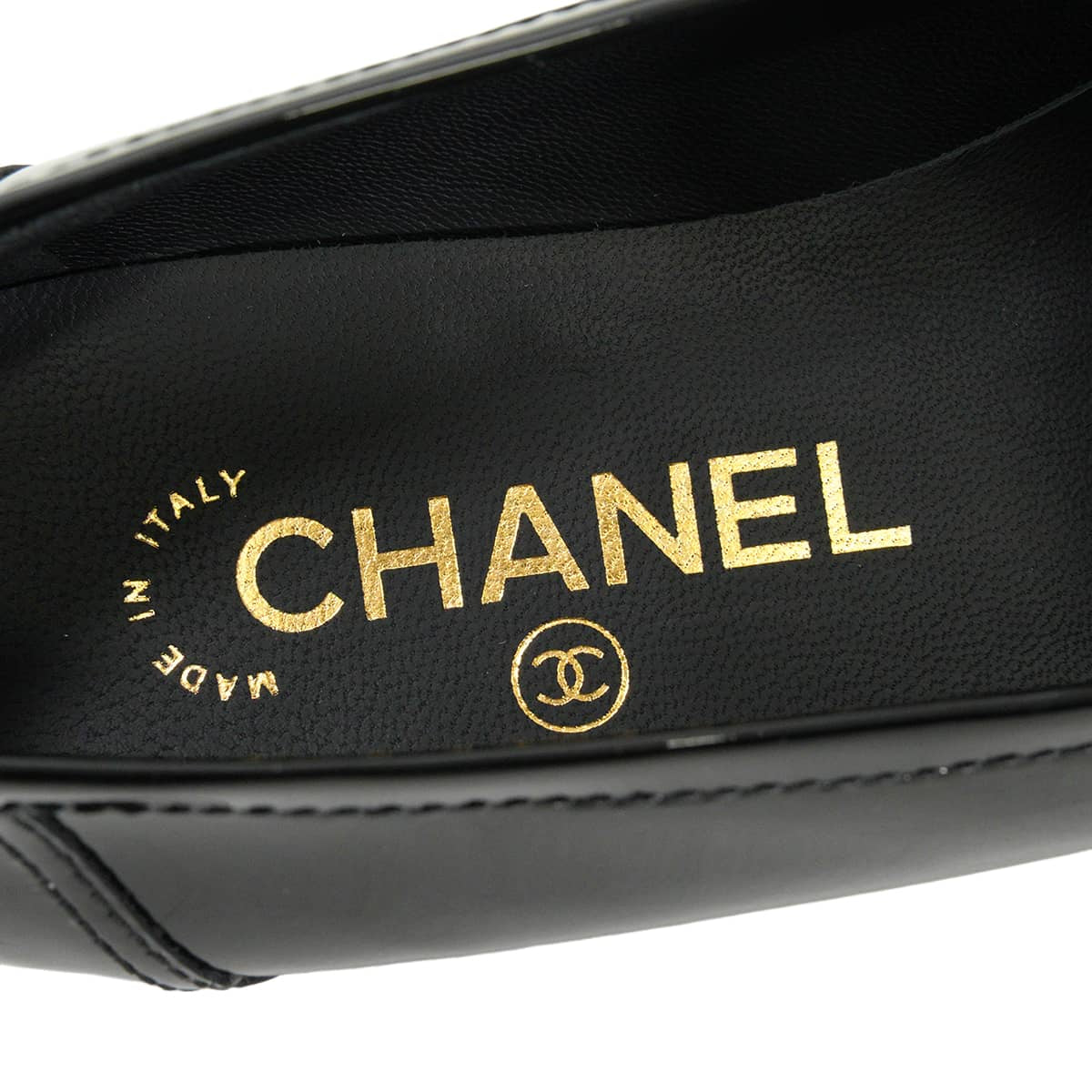 2016 Cruise Collection CHANEL loafers COCO Mark Noir (Black) Patent leather #37C G31420[EXCELLENT][Authentic]