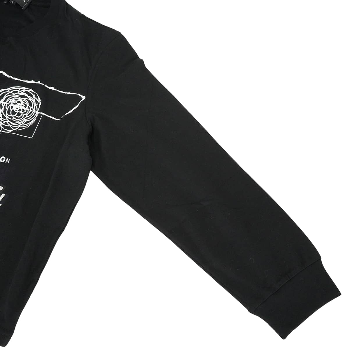 2020SS Pre-Collection CHANEL Long sleeve t-shirt Sweatshirt logo camellia sequins COCO Mark Noir (Black)/Blanc (White) Cotton #XL P63300[EXCELLENT][Authentic]