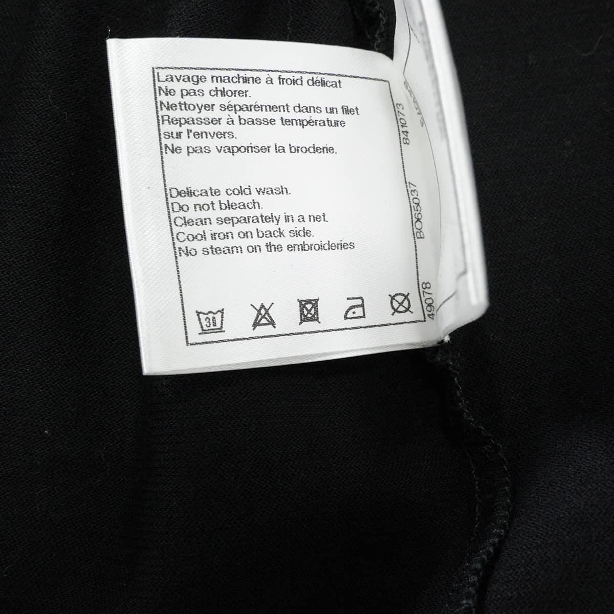2020SS Pre-Collection CHANEL Long sleeve t-shirt Sweatshirt logo camellia sequins COCO Mark Noir (Black)/Blanc (White) Cotton #XL P63300[EXCELLENT][Authentic]