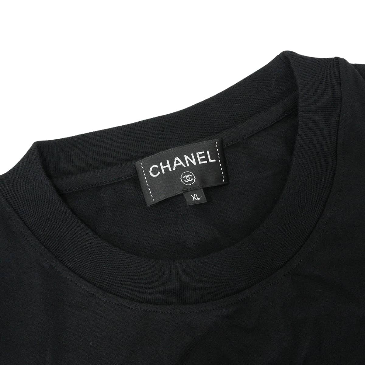 2020SS Pre-Collection CHANEL Long sleeve t-shirt Sweatshirt logo camellia sequins COCO Mark Noir (Black)/Blanc (White) Cotton #XL P63300[EXCELLENT][Authentic]