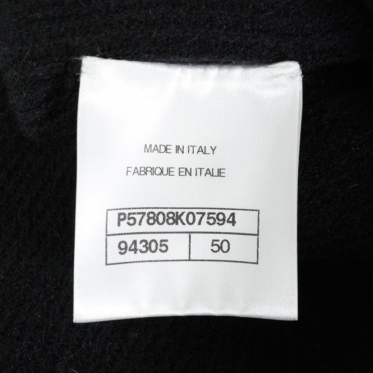 2017 Cruise Collection CHANEL One‐piece dress Crew neck three-quarter sleeve cutout space button	 Noir (Black) Wool/Angola/Nylon/Elastane #50 Silver HW P57808[EXCELLENT][Authentic]