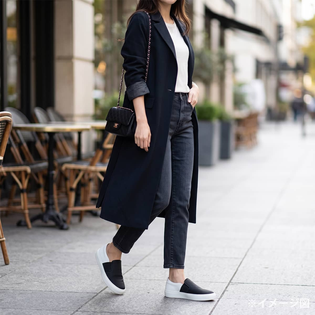 2016SS CHANEL sneakers Slip-on shoes COCO Mark two-tone color Noir (Black)/Blanc (White) leather #37 G31713[EXCELLENT][Authentic]