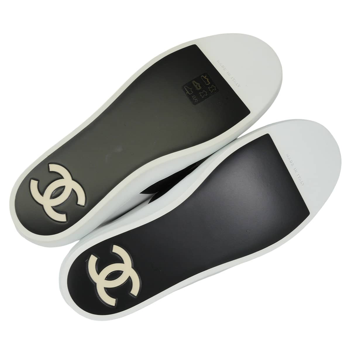 2016SS CHANEL sneakers Slip-on shoes COCO Mark two-tone color Noir (Black)/Blanc (White) leather #37 G31713[EXCELLENT][Authentic]