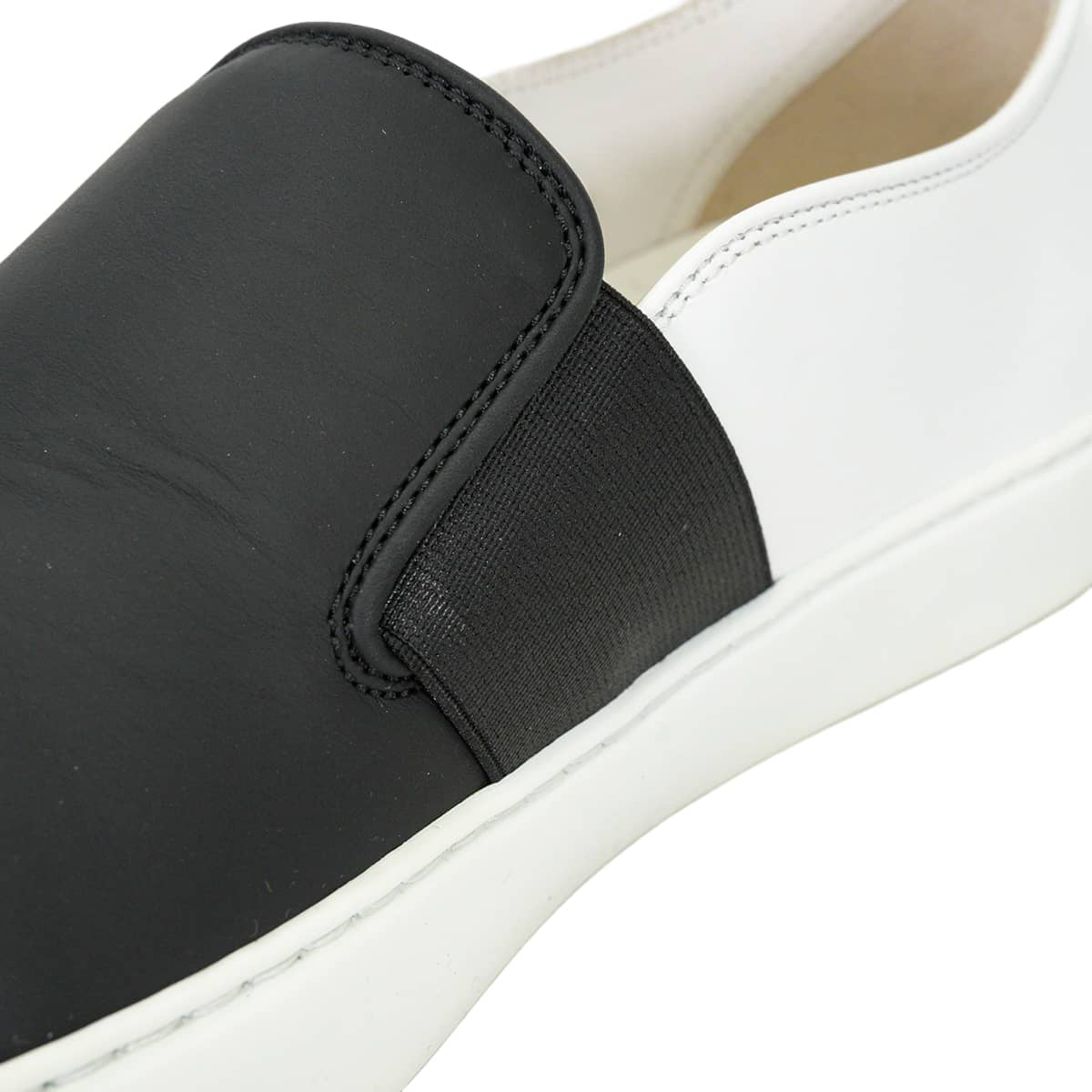 2016SS CHANEL sneakers Slip-on shoes COCO Mark two-tone color Noir (Black)/Blanc (White) leather #37 G31713[EXCELLENT][Authentic]