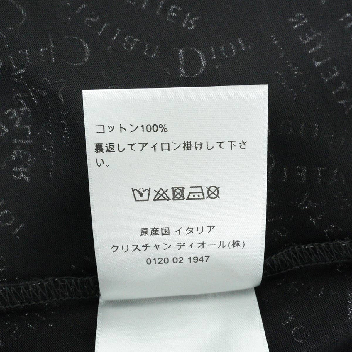 2018AW Dior Short sleeve t shirt Dior Homme Men's Atelier Logo All-Over Print Noir (Black)/Blanc (White) Cotton #L 8B3J611A0511[EXCELLENT][Authentic]