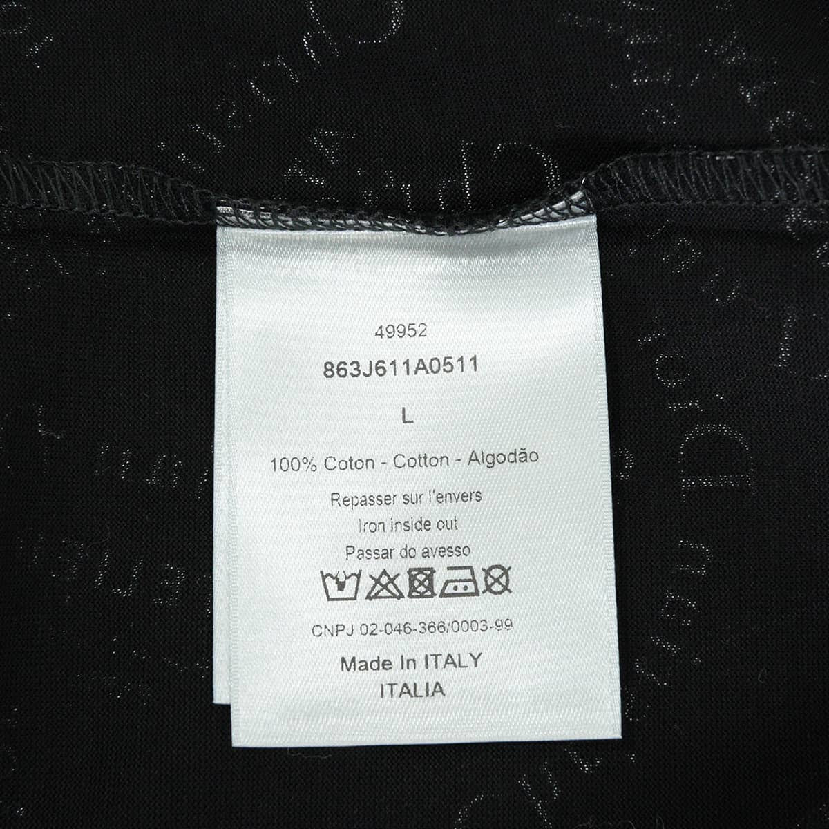 2018AW Dior Short sleeve t shirt Dior Homme Men's Atelier Logo All-Over Print Noir (Black)/Blanc (White) Cotton #L 8B3J611A0511[EXCELLENT][Authentic]