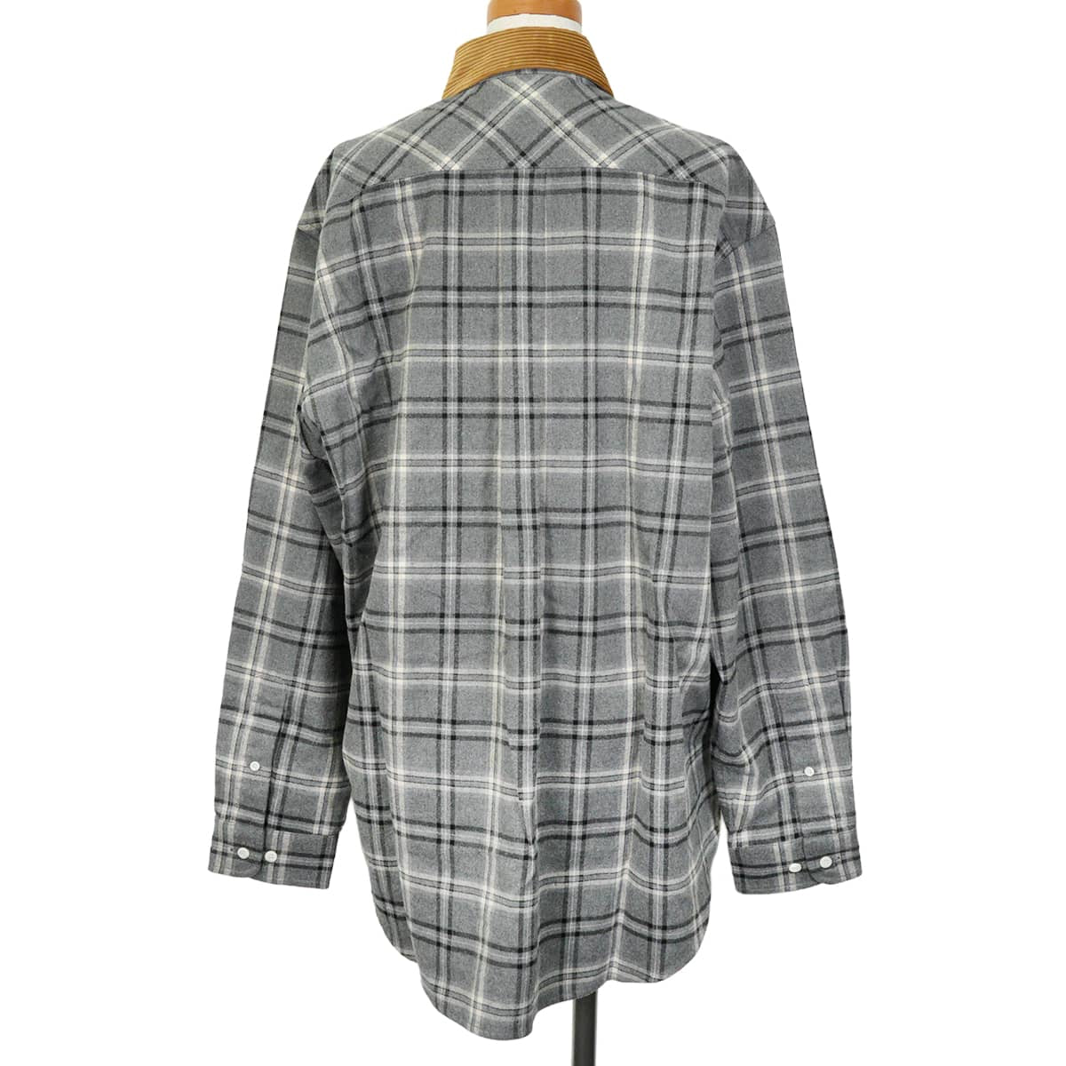 Miu Miu Long sleeve shirt Flannel check patternSlate Gray Cotton #38 MK2010_1807_F0480_S_OOO[EXCELLENT][Authentic]