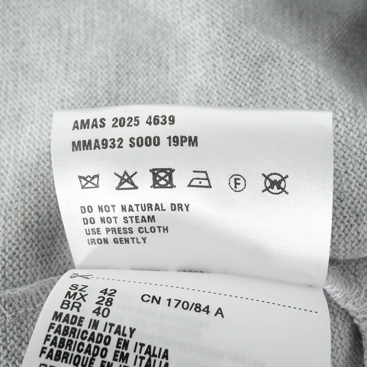 2019AW Miu Miu One‐piece dress Women's Crew Neck Frills Logo Grey Cotton #42 MMA932 SOOO 19PM[EXCELLENT][Authentic]