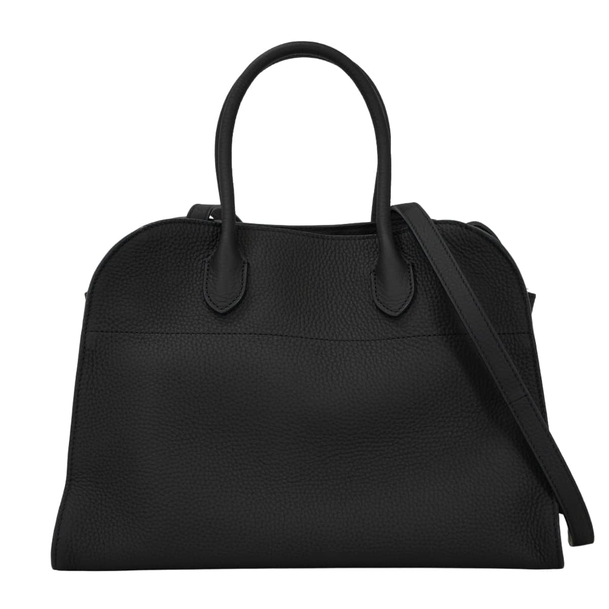 The Row Handbag Soft Margaux 12Midnight calf Silver HW W1586[EXCELLENT][Authentic]