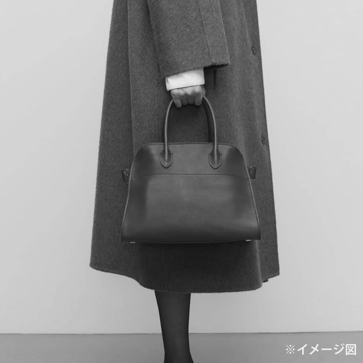 The Row Handbag Soft Margaux 12Midnight calf Silver HW W1586[EXCELLENT][Authentic]