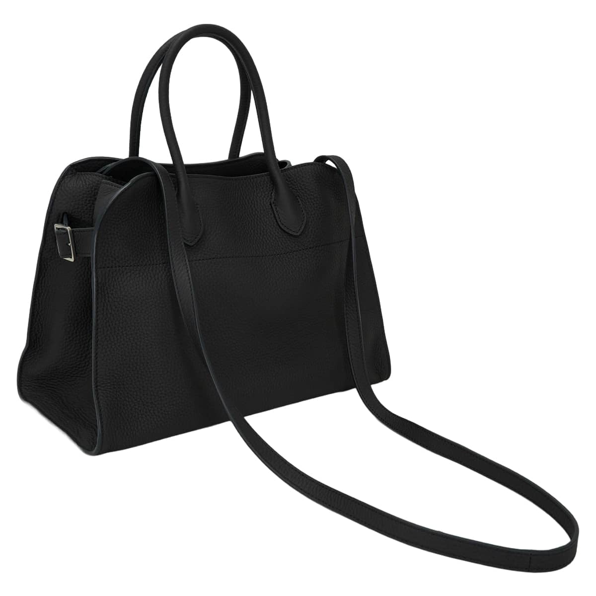 The Row Handbag Soft Margaux 12Midnight calf Silver HW W1586[EXCELLENT][Authentic]