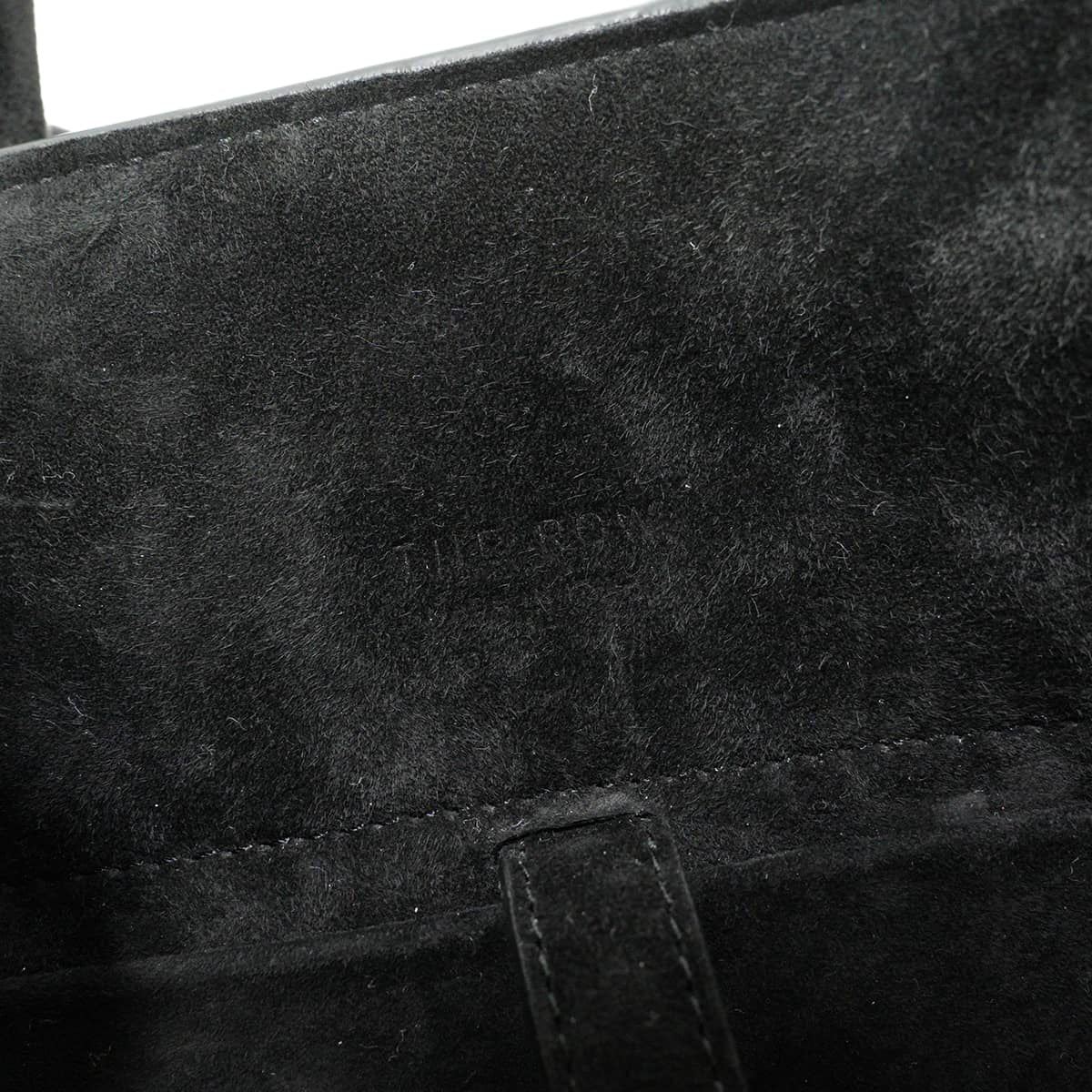 The Row Handbag Soft Margaux 10 Noir (Black) suede Gold HW W1190[EXCELLENT][Authentic]