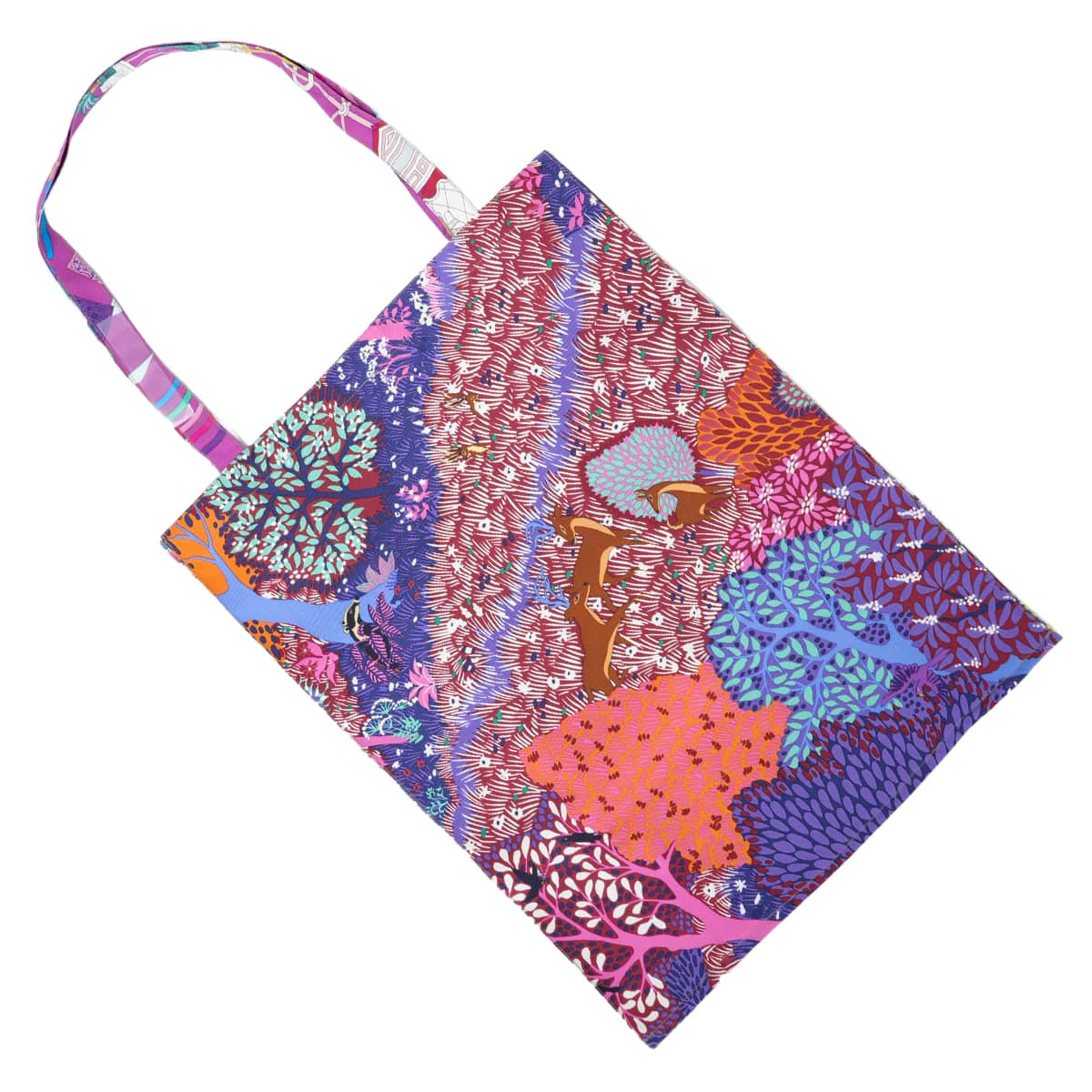 [Pre-loved] HERMES tote bag Petit H Maison Decare English-style garden Multicolor Silk100%[LIKE NEW][Authentic]