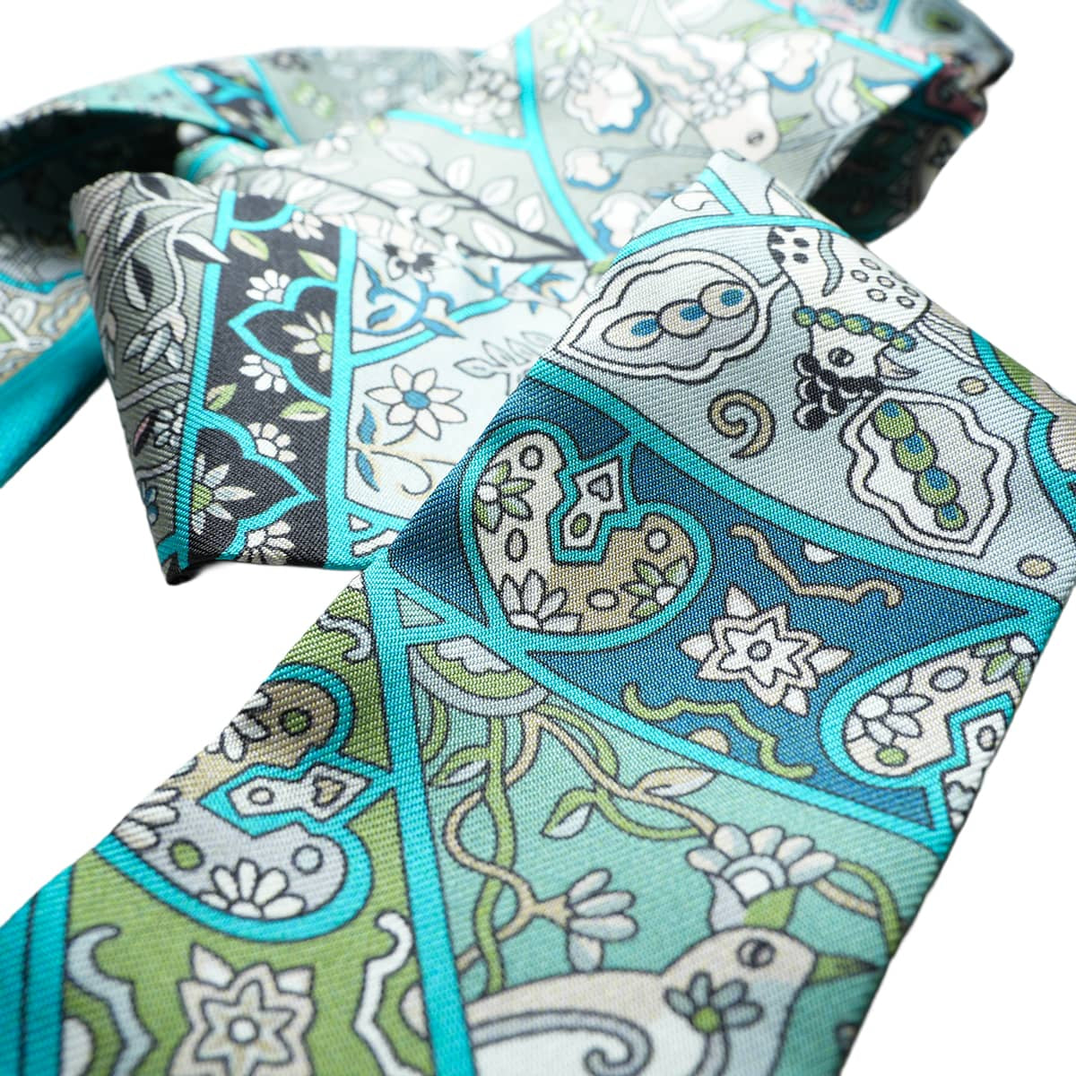 2016SS HERMES scarf Twilly Flowers bloom birds of the countryCanard/Grease/View Silk100%[EXCELLENT][Authentic]