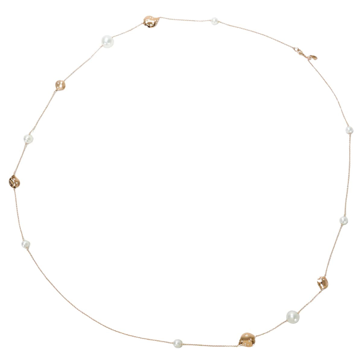 MIKIMOTO necklace Station Les Petals Places Rose VendomePink gold K18PG/Pearl(Akoya Pearl)/Diamond PP-205321[EXCELLENT][Authentic]