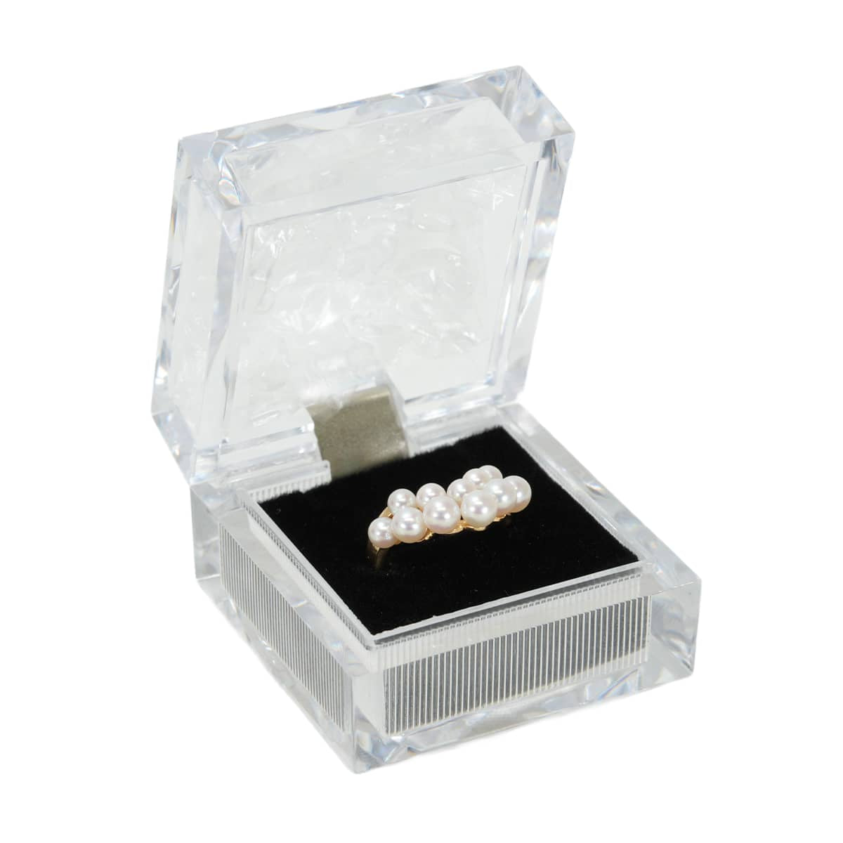 [Pre-loved] MIKIMOTO ring V-shaped baby pearls Blanc (White) K18/Pearl(Akoya Pearl) #52[LIKE NEW][Authentic]