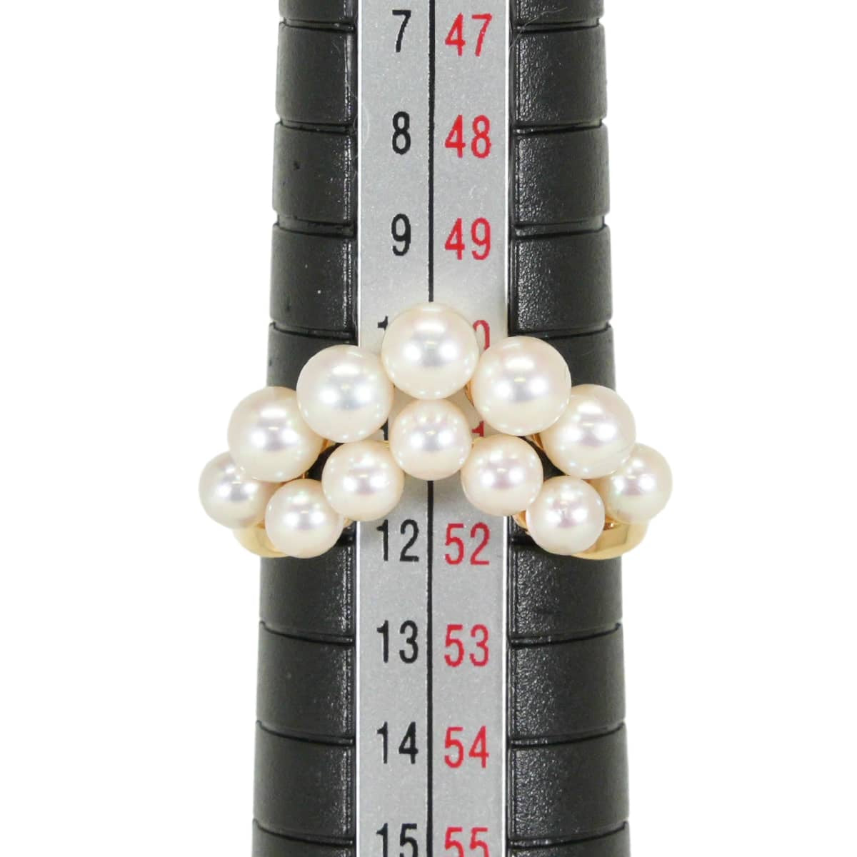 [Pre-loved] MIKIMOTO ring V-shaped baby pearls Blanc (White) K18/Pearl(Akoya Pearl) #52[LIKE NEW][Authentic]