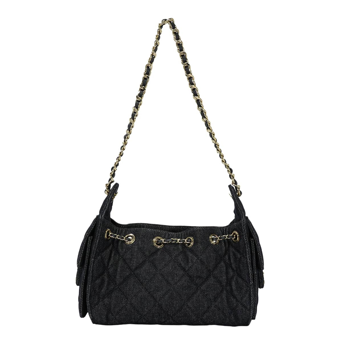 [Pre-loved] CHANEL Shoulder bag CHANEL 25 Matelasse Mini ChainIndigo Denim Champagne Gold HW AS5631[LIKE NEW][Authentic]