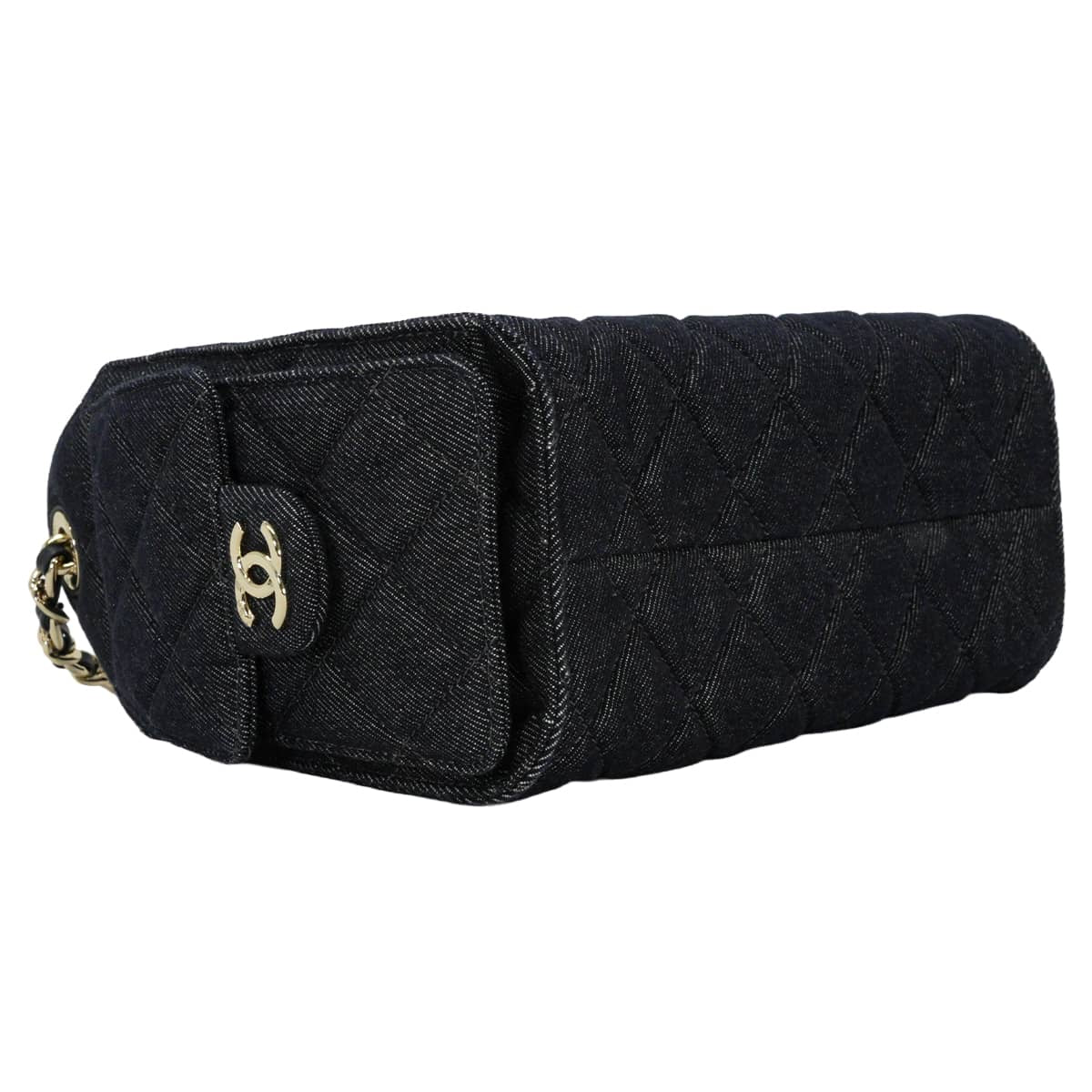 [Pre-loved] CHANEL Shoulder bag CHANEL 25 Matelasse Mini ChainIndigo Denim Champagne Gold HW AS5631[LIKE NEW][Authentic]