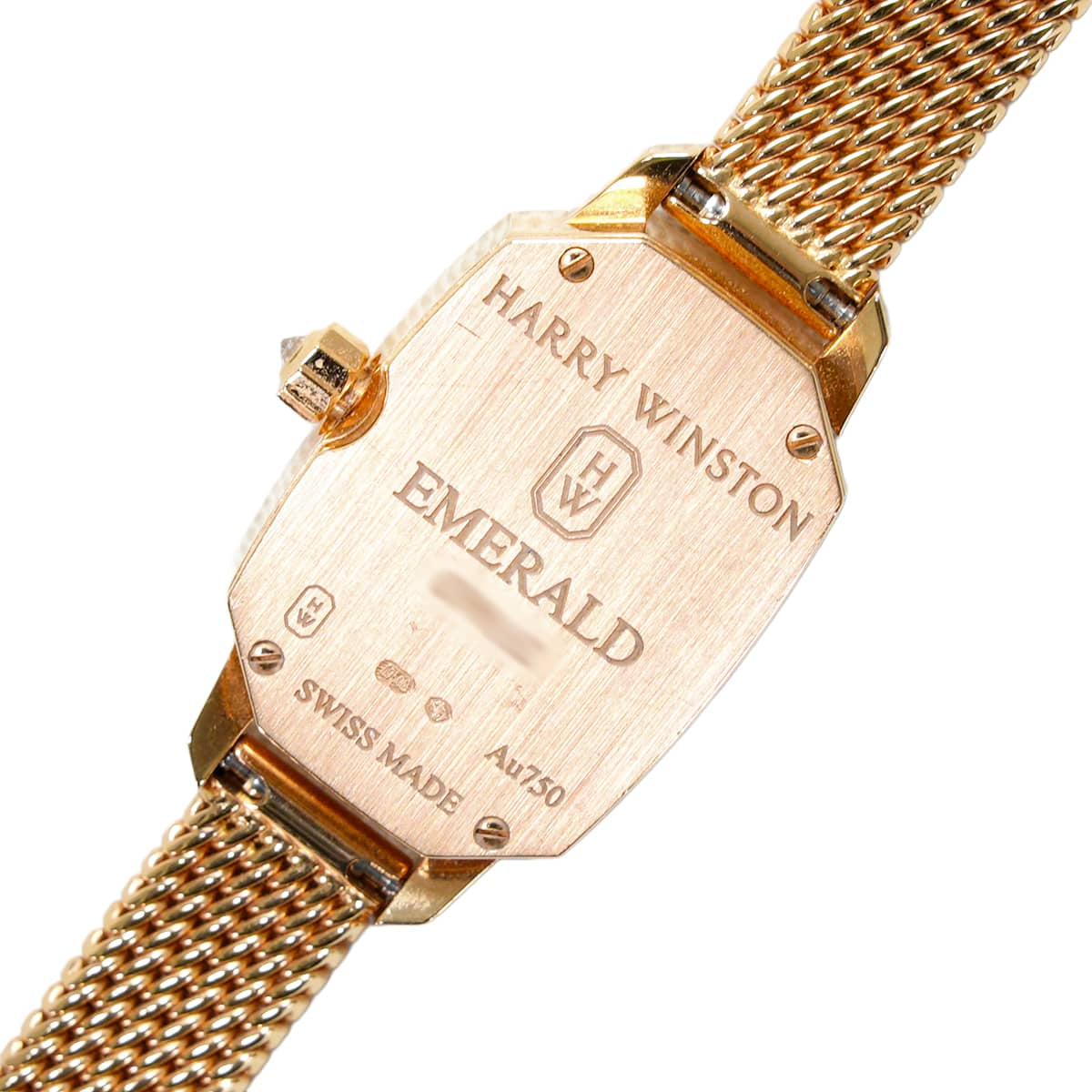 [Pre-loved] HARRY WINSTON Watches Ladies' HW Emerald White Ciel Diamond Bezel K18PG/Diamond/Blue Aquamarine EMEQHM18RR005[LIKE NEW][Authentic]