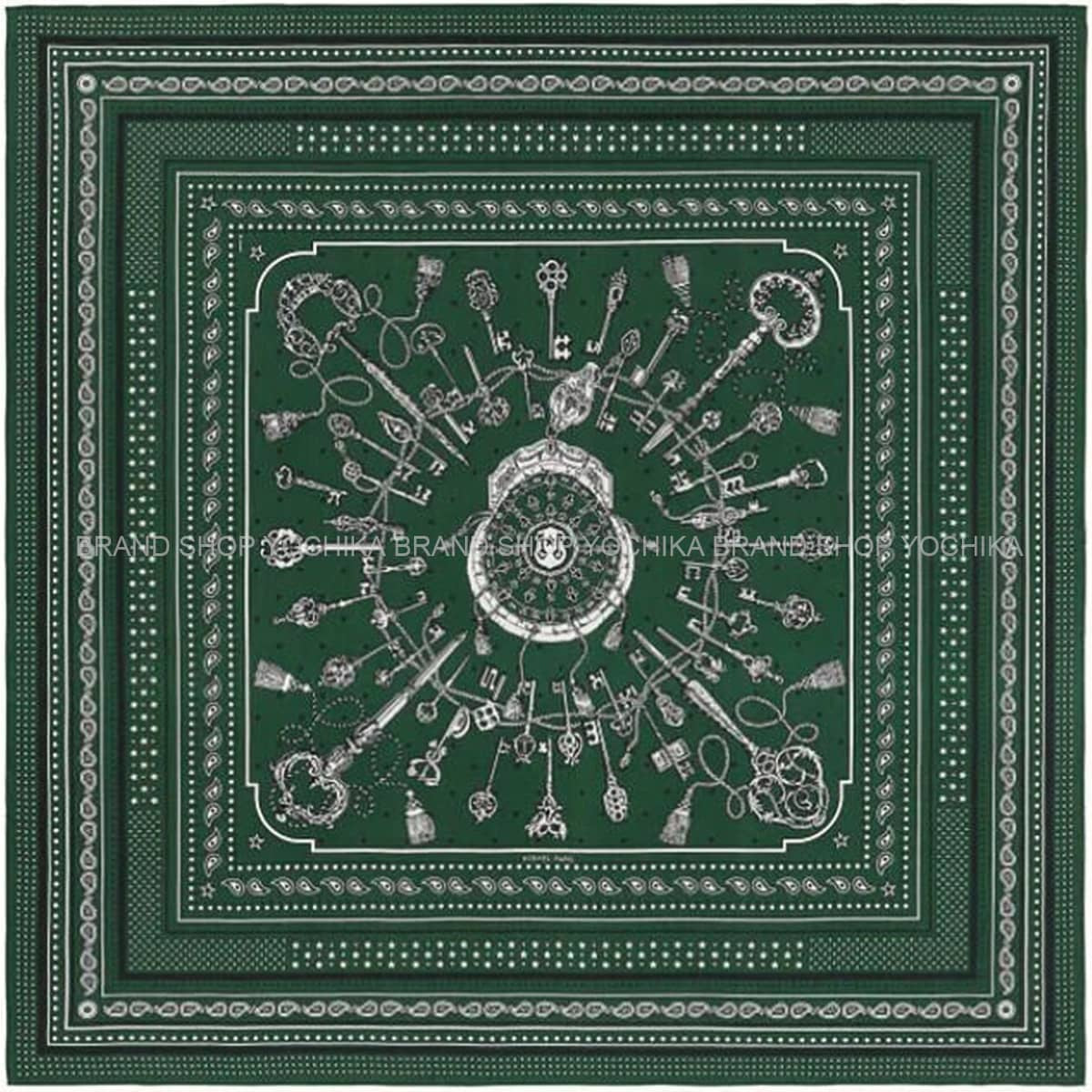 [Pre-loved] 2020AW HERMES scarf Carre 140 Le Cre BandanaVeil/Black/White Cashmere/Silk H1041001[LIKE NEW][Authentic]