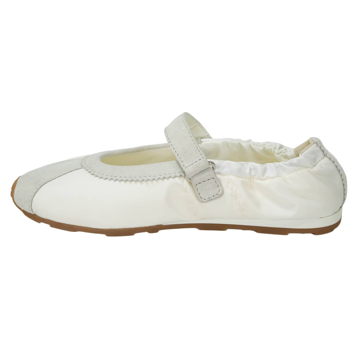 Miu Miu ballet shoes(flat shoes) Plume Ballerina Blanc (White) Technical fabric/suede #37 5F370E_D7C_F0009_F-D005[EXCELLENT][Authentic]