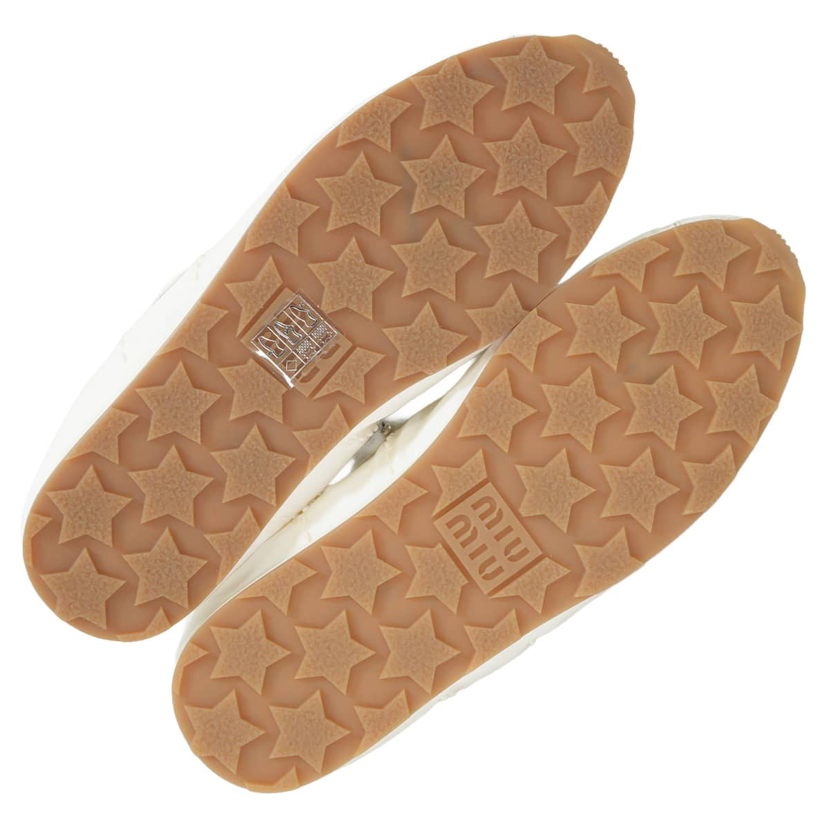 Miu Miu ballet shoes(flat shoes) Plume Ballerina Blanc (White) Technical fabric/suede #37 5F370E_D7C_F0009_F-D005[EXCELLENT][Authentic]