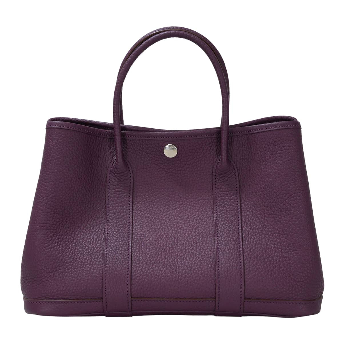 [Pre-loved] HERMES tote bag Garden Party 30 TPM All Leather Cassis Veau Negonda Silver HW Stamp □O[LIKE NEW][Authentic]