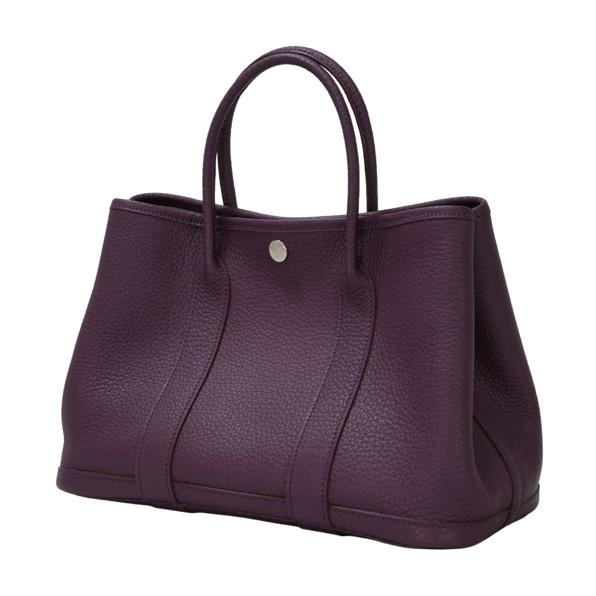 [Pre-loved] HERMES tote bag Garden Party 30 TPM All Leather Cassis Veau Negonda Silver HW Stamp □O[LIKE NEW][Authentic]