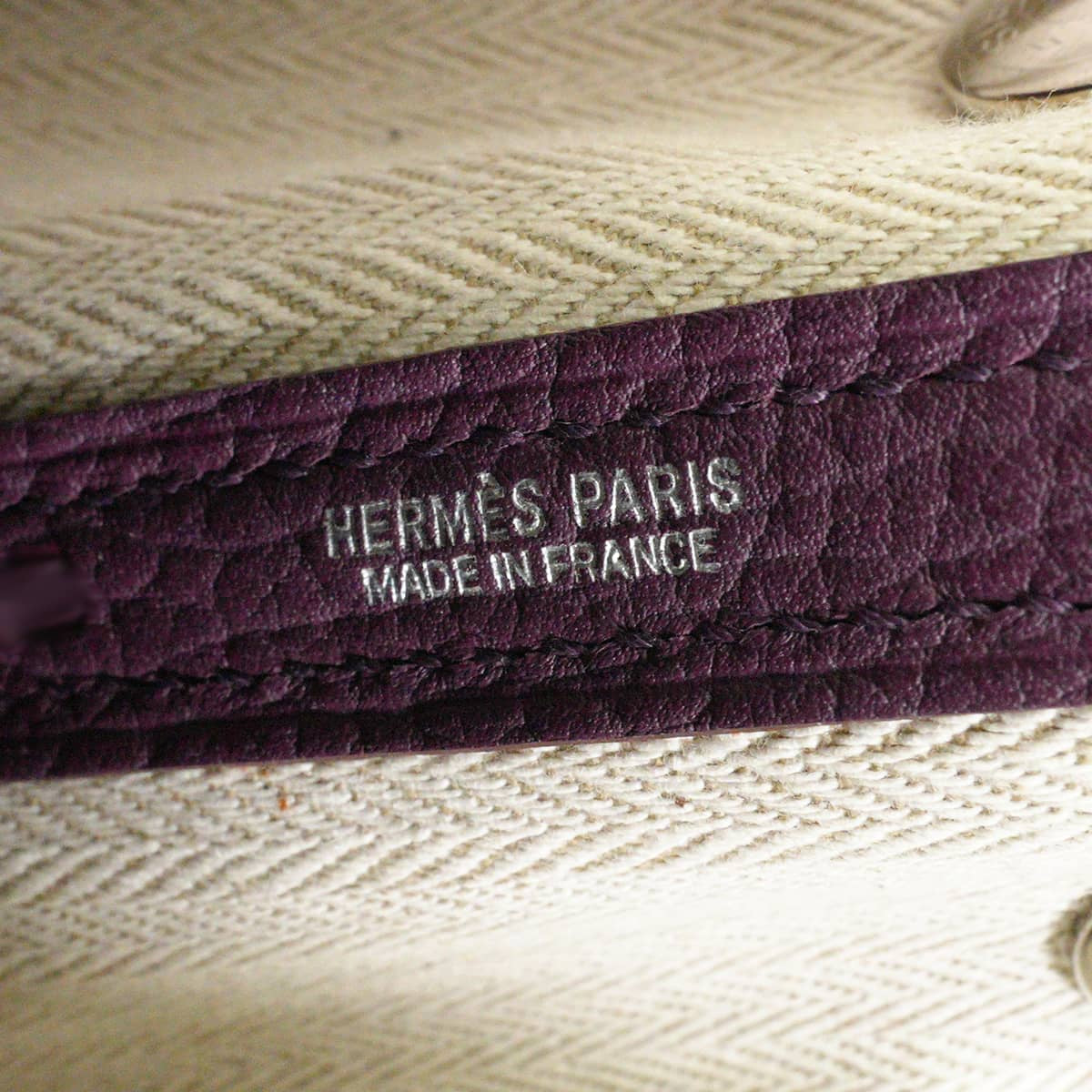 [Pre-loved] HERMES tote bag Garden Party 30 TPM All Leather Cassis Veau Negonda Silver HW Stamp □O[LIKE NEW][Authentic]