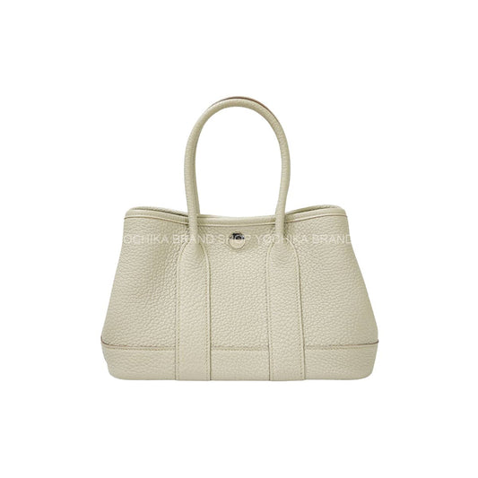 [Pre-loved] HERMES Handbag Neo Garden Party 23 Beton Veau Negonda Silver HW Stamp K[LIKE NEW][Authentic]