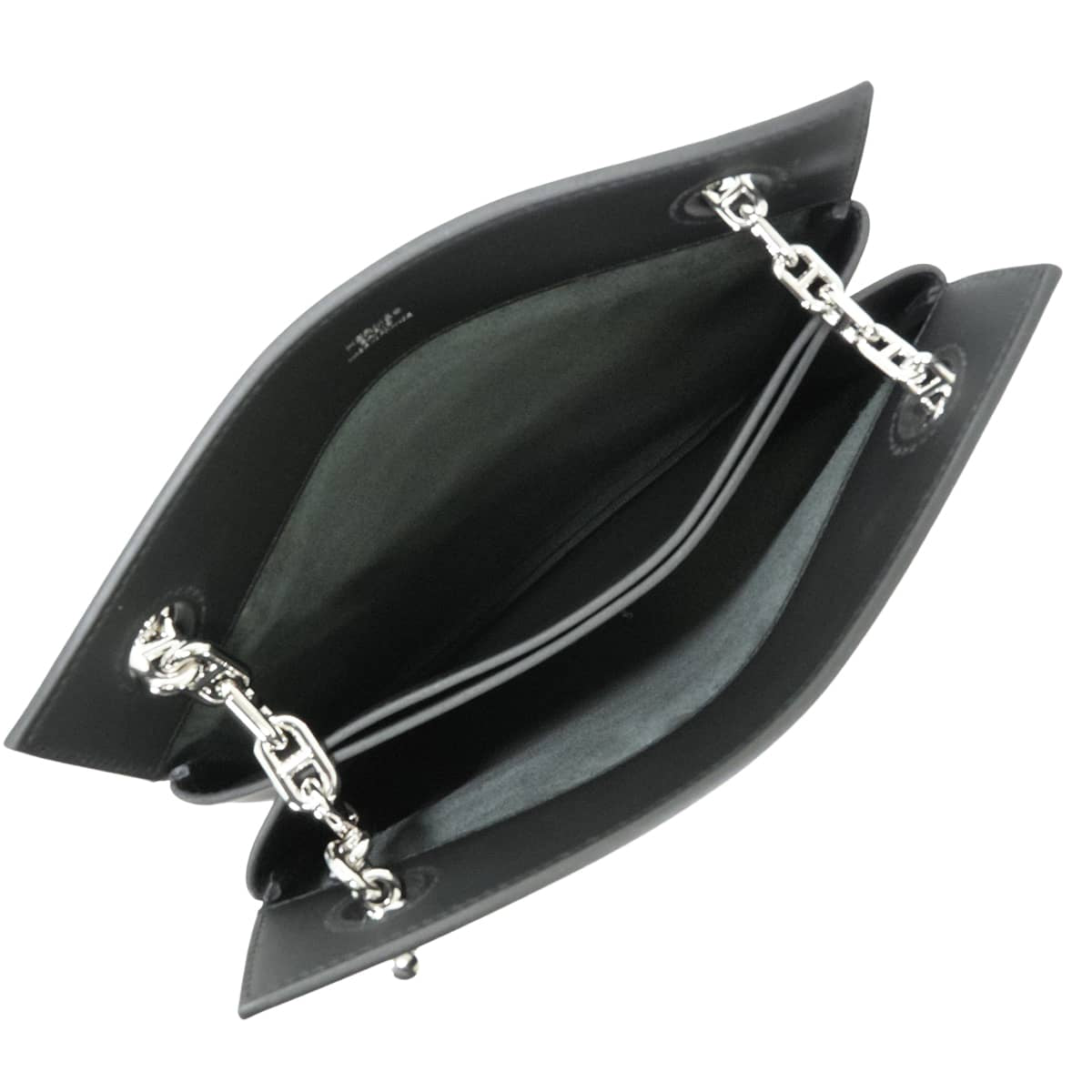 HERMES Shoulder bag Poche Cliquetis Noir (Black) Veau Swift Silver HW Stamp G[BRAND NEW][Authentic]