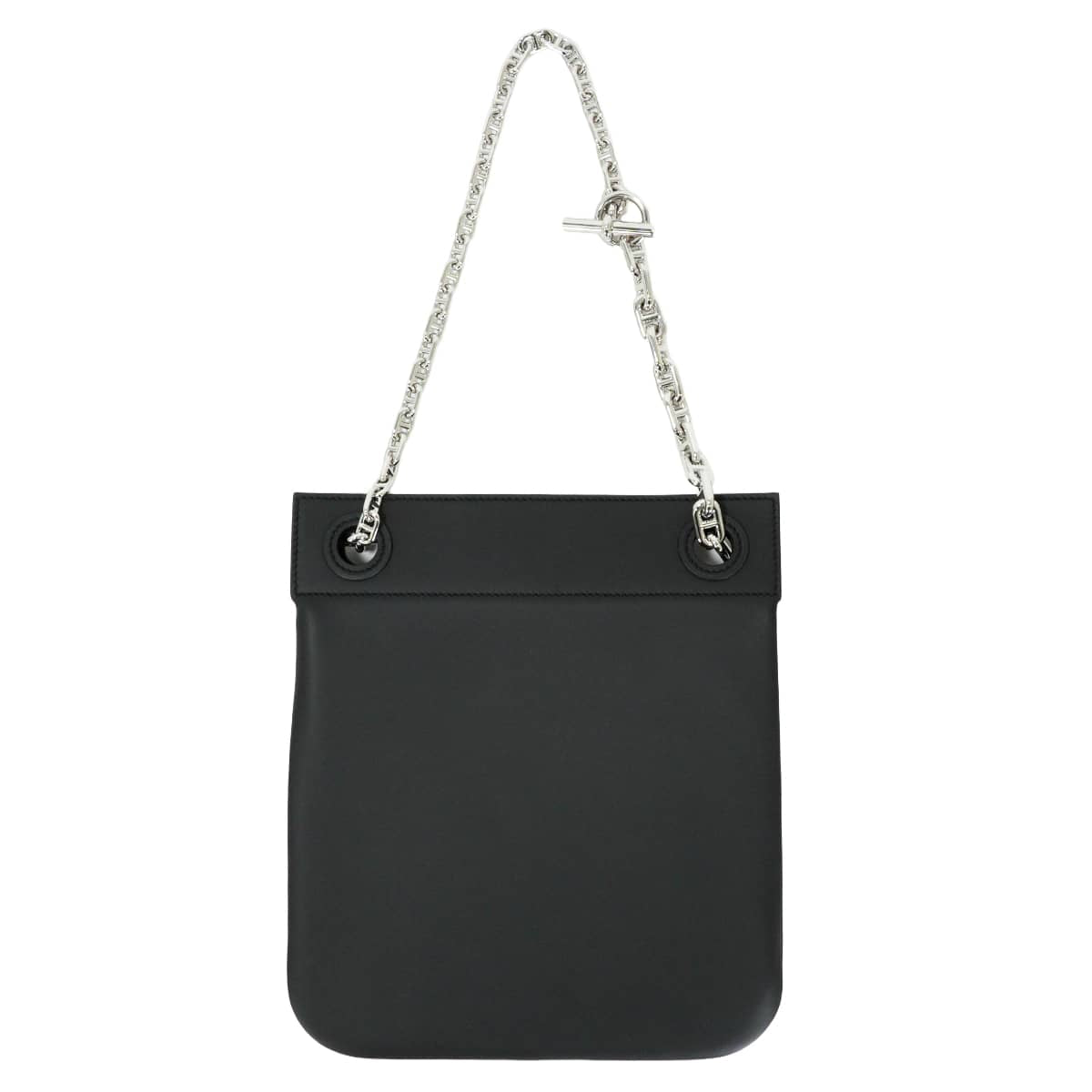 HERMES Shoulder bag Poche Cliquetis Noir (Black) Veau Swift Silver HW Stamp G[BRAND NEW][Authentic]