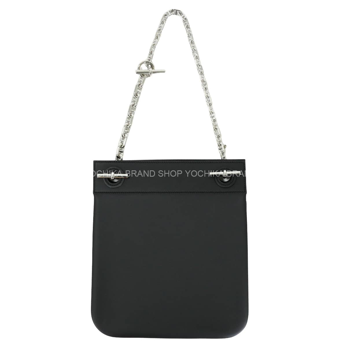 HERMES Shoulder bag Poche Cliquetis Noir (Black) Veau Swift Silver HW Stamp G[BRAND NEW][Authentic]