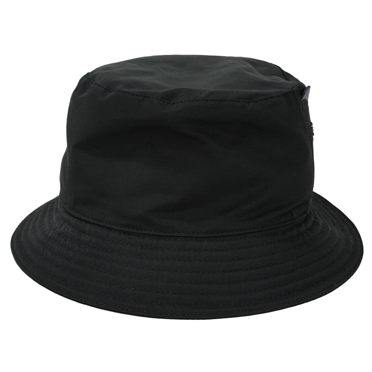 HERMES hat Elvis Cheval Bucket #59 Noir (Black)/Bleu Encre Cotton/Nylon/Cow Leather[EXCELLENT][Authentic]