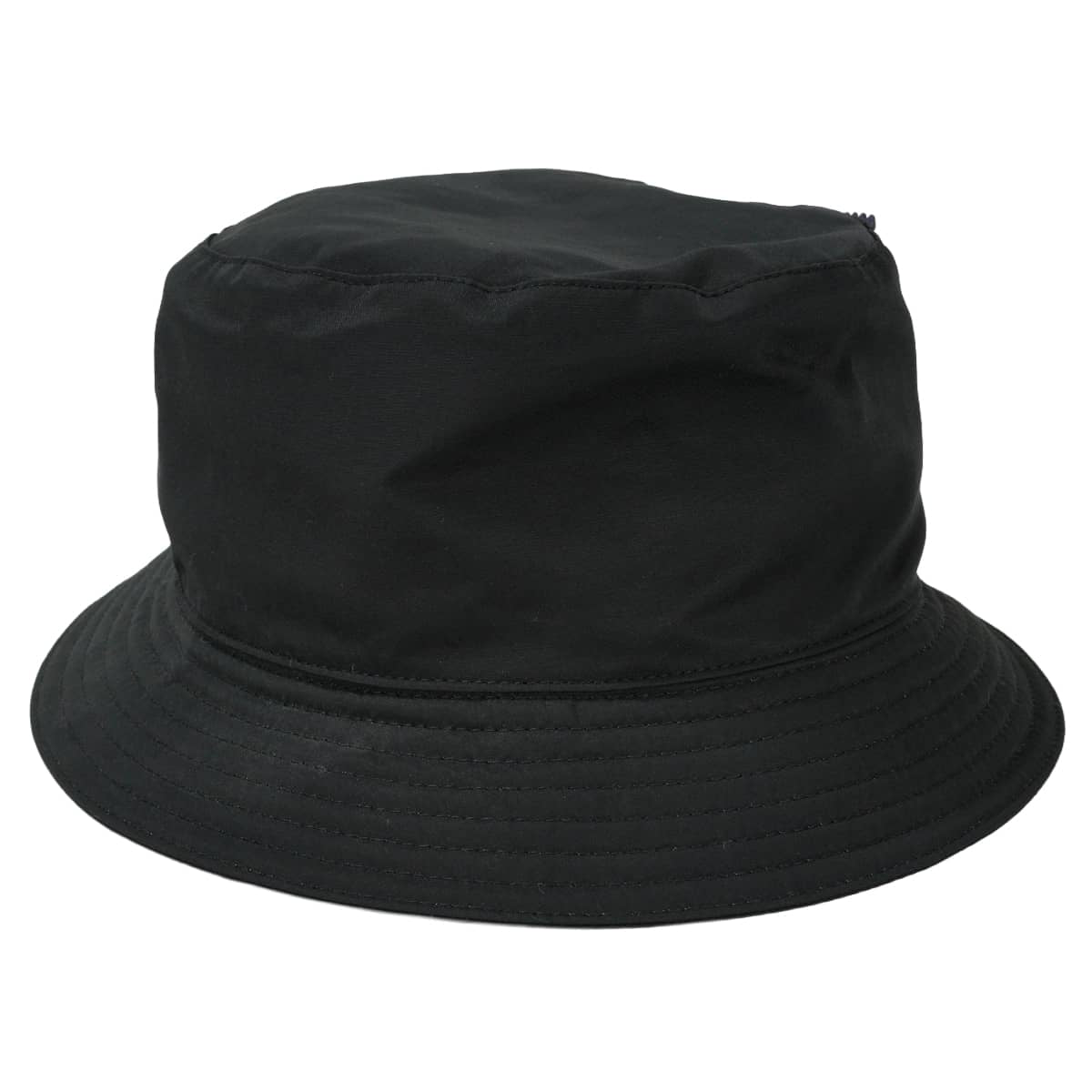 HERMES hat Elvis Cheval Bucket #59 Noir (Black)/Bleu Encre Cotton/Nylon/Cow Leather[EXCELLENT][Authentic]