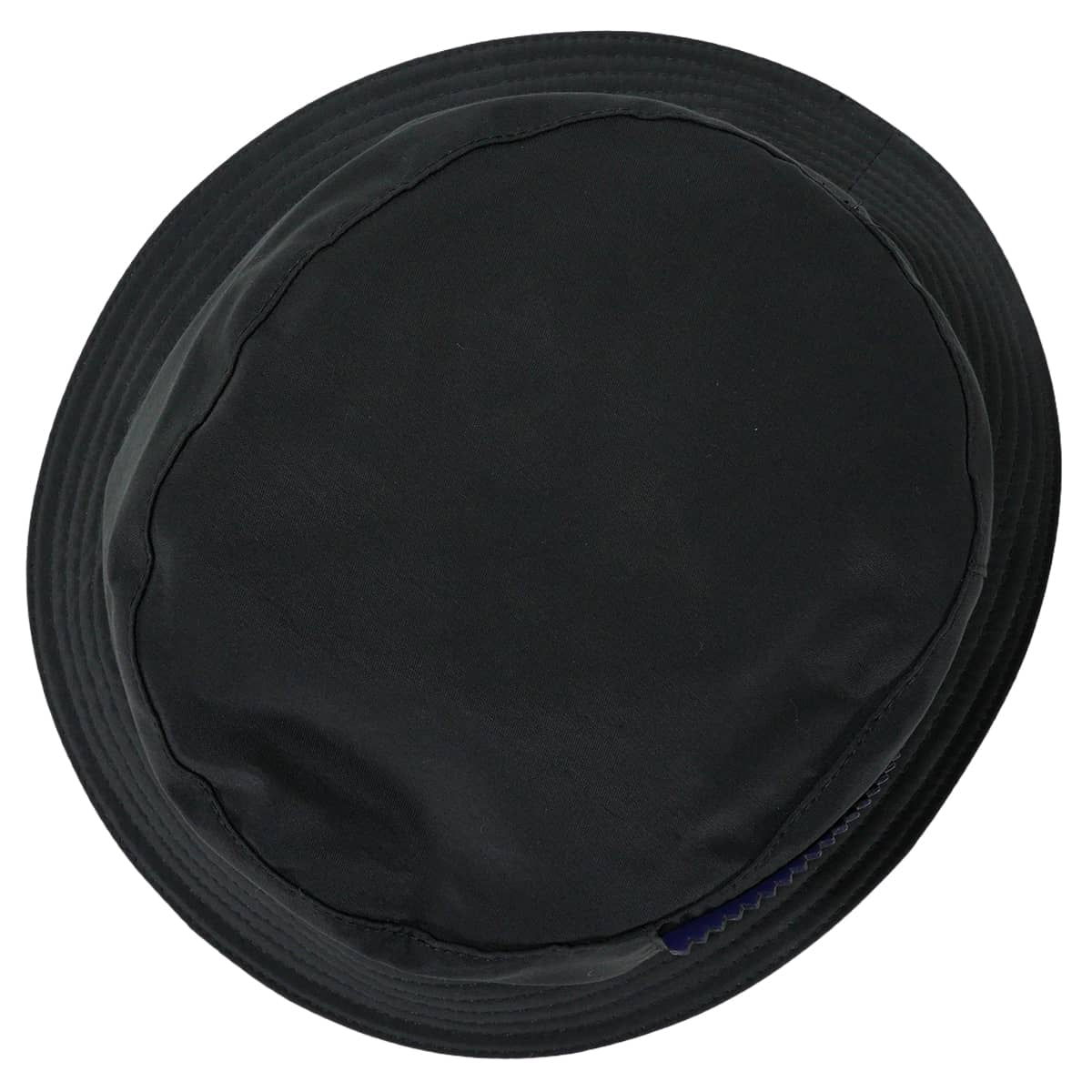 HERMES hat Elvis Cheval Bucket #59 Noir (Black)/Bleu Encre Cotton/Nylon/Cow Leather[EXCELLENT][Authentic]