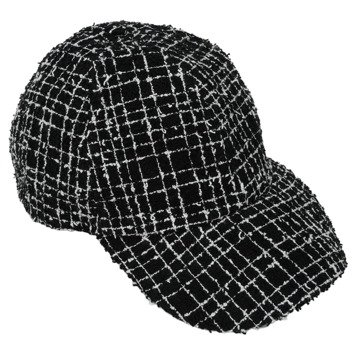 2023AW CHANEL cap Hat base tweed COCO Mark #55 Noir (Black)/Blanc (White) Cotton polyamide AA9468[EXCELLENT][Authentic]