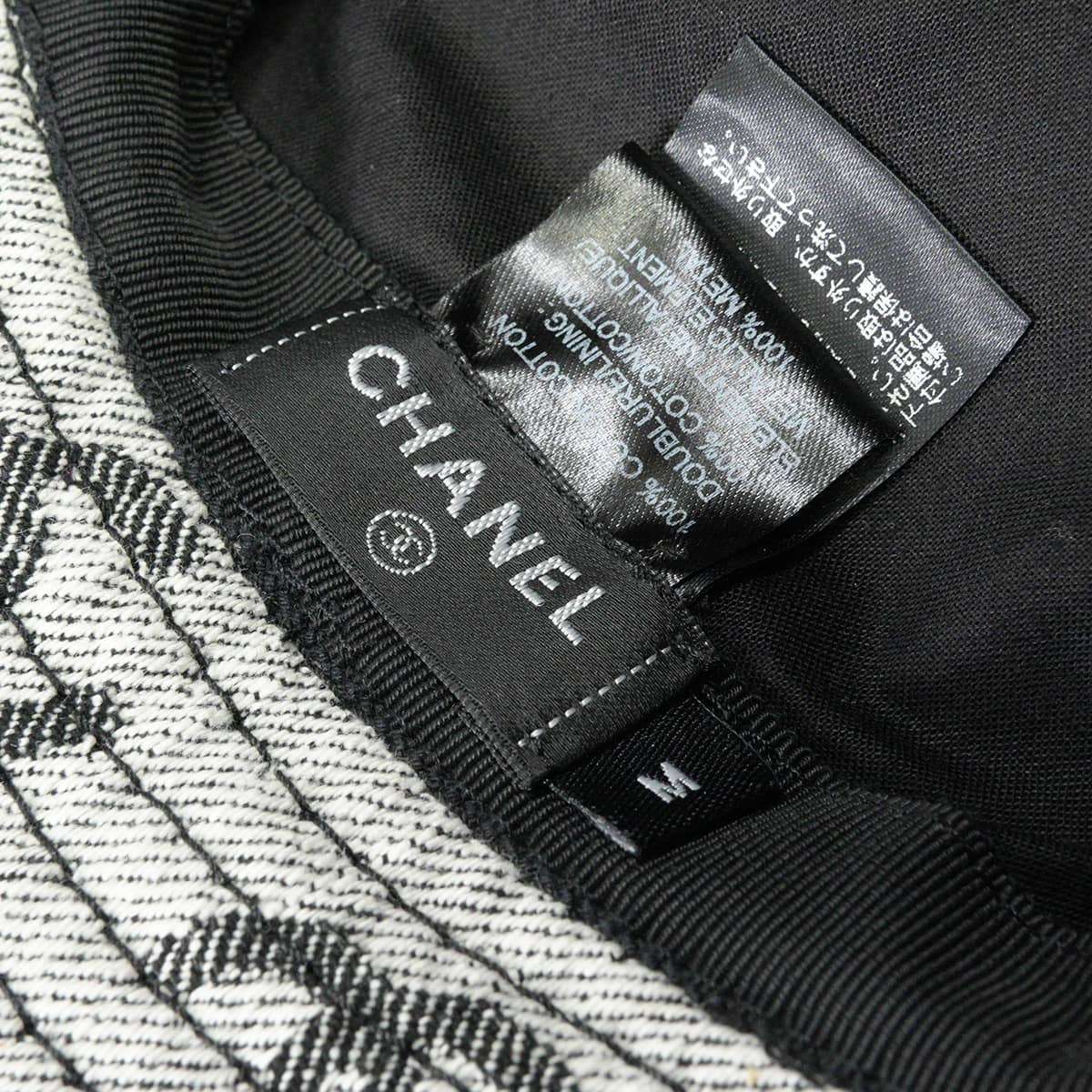 2022SS CHANEL hat Bucket hat logo denim fabric COCO Mark drawstring #M Grey Cotton AA8274[EXCELLENT][Authentic]