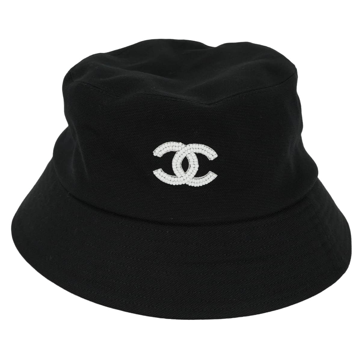 2023SS CHANEL hat Bucket hat beads COCO Mark #L Noir (Black)/Pink Cotton AA8956[EXCELLENT][Authentic]