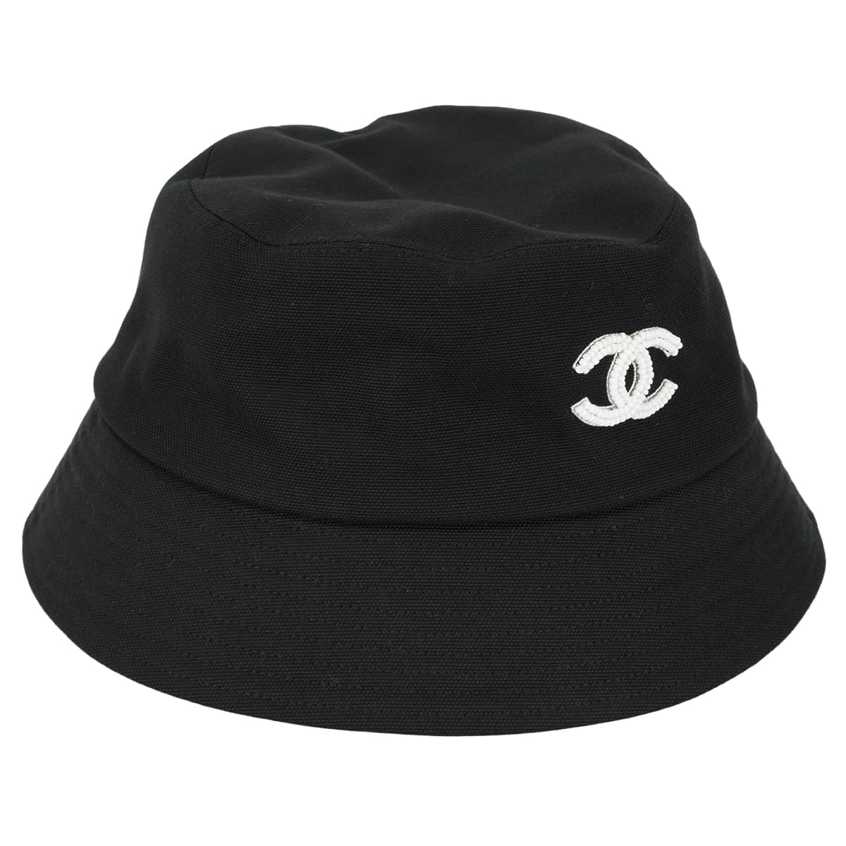 2023SS CHANEL hat Bucket hat beads COCO Mark #L Noir (Black)/Pink Cotton AA8956[EXCELLENT][Authentic]