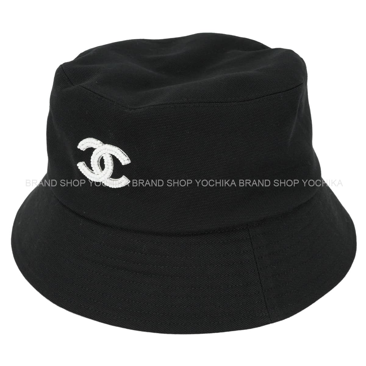 2023SS CHANEL hat Bucket hat beads COCO Mark #L Noir (Black)/Pink Cotton AA8956[EXCELLENT][Authentic]