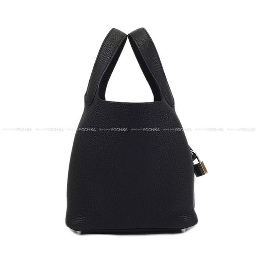 HERMES Handbag Picotin Lock 18 PM Noir (Black) Taurillon Clemence Silver HW Stamp W[BRAND NEW][Authentic]