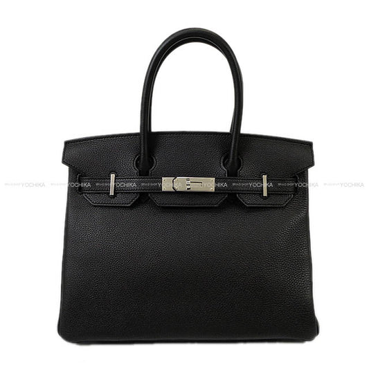 HERMES Handbag Birkin30 Noir (Black) Veau Togo Silver HW Stamp K[BRAND NEW][Authentic]