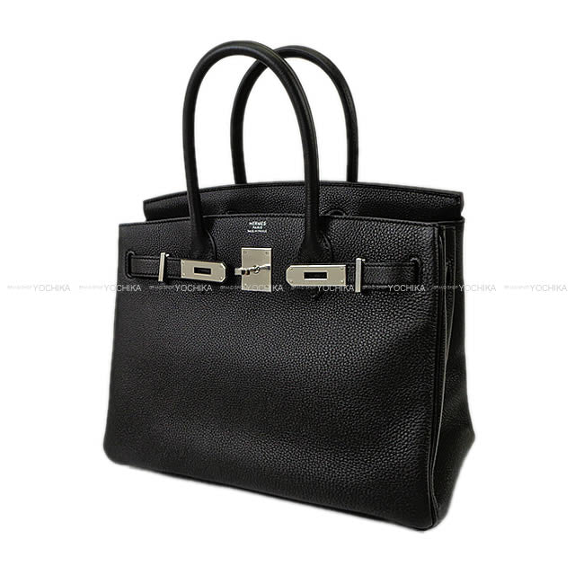 HERMES Handbag Birkin30 Noir (Black) Veau Togo Silver HW Stamp K[BRAND NEW][Authentic]