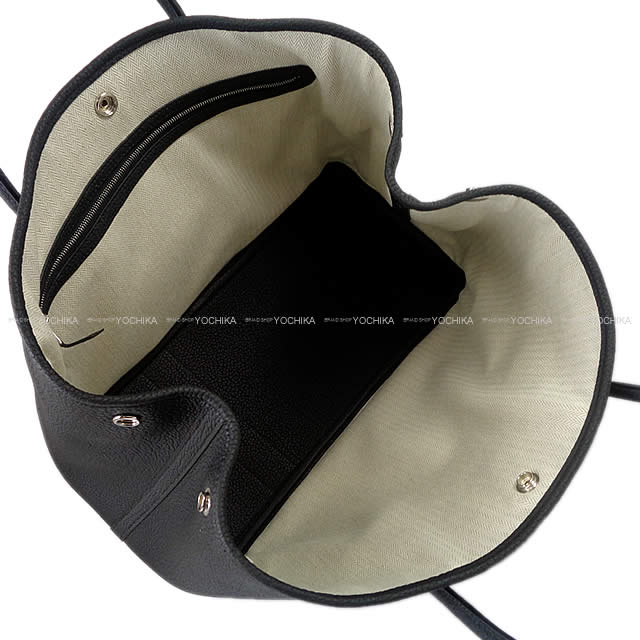 HERMES tote bag Garden Party 36 PM All Leather Noir (Black) Veau Negonda Silver HW Stamp K[BRAND NEW][Authentic]