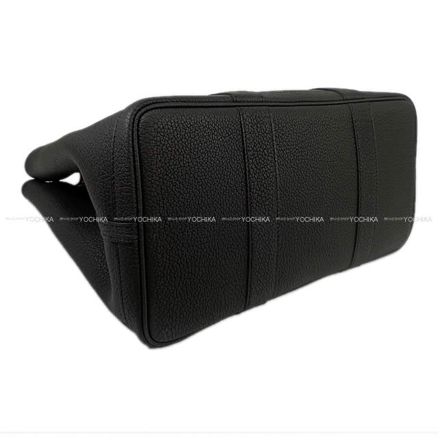 HERMES tote bag Garden Party 36 PM All Leather Noir (Black) Veau Negonda Silver HW Stamp K[BRAND NEW][Authentic]