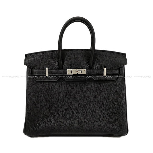 HERMES Handbag Birkin25 Noir (Black) Veau Togo Silver HW Stamp W[BRAND NEW][Authentic]