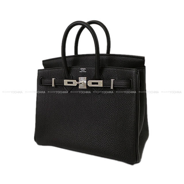 HERMES Handbag Birkin25 Noir (Black) Veau Togo Silver HW Stamp W[BRAND NEW][Authentic]